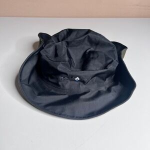 Montbell Gore-Tex Rain Hat Mens Medium Black Olive Green Ripstop Hiking Bucket